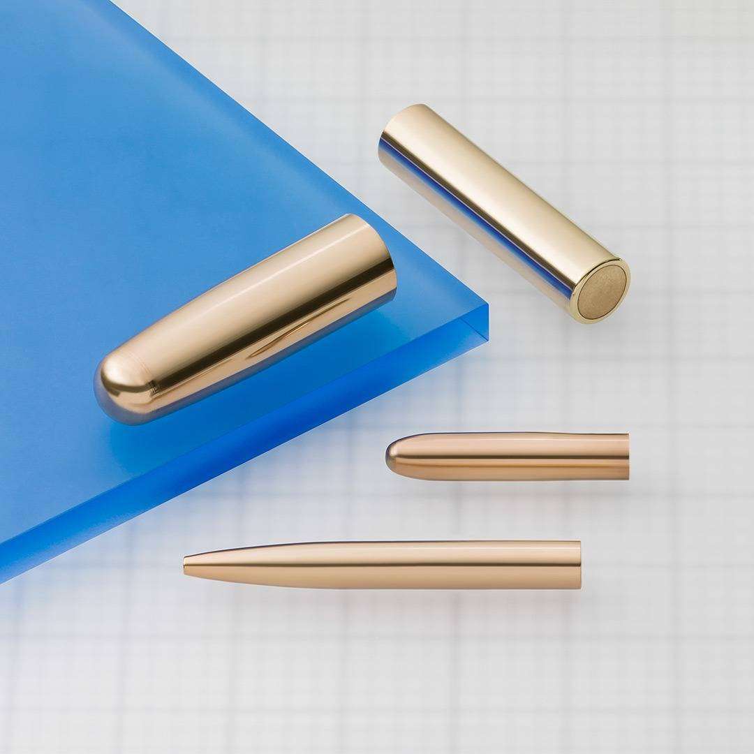 Brass writing instrument fountain pen ballpoint pen manufacturer capsule cap holder container